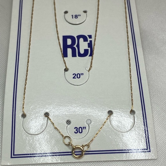 14K YELLOW GOLD dainty thin chain 20” REAL GOLD - Picture 3 of 10